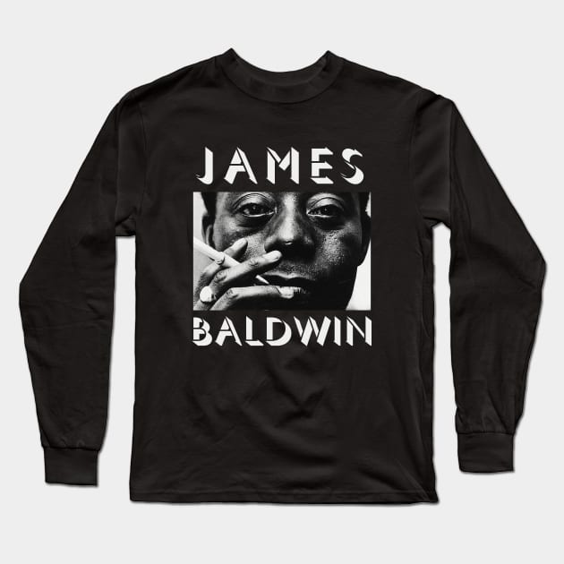 Copy of James Baldwin portrait Long Sleeve T-Shirt by artbleed